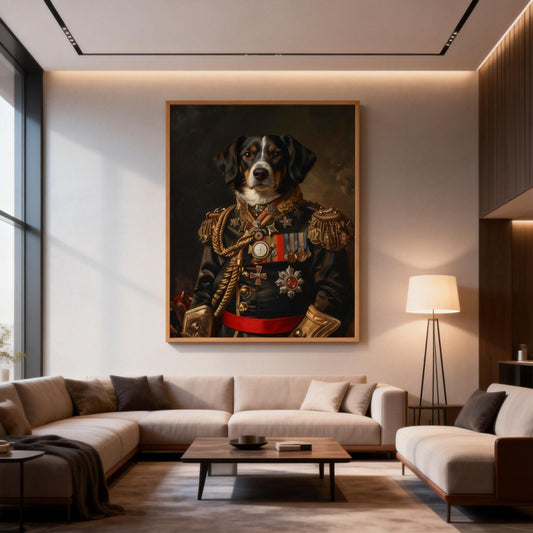 Custom pet Portrait from photo,Royal Pet King Portrait Painting Digital Art, Portrait Art Design,Festive Pet Photo Gift  for pet lover