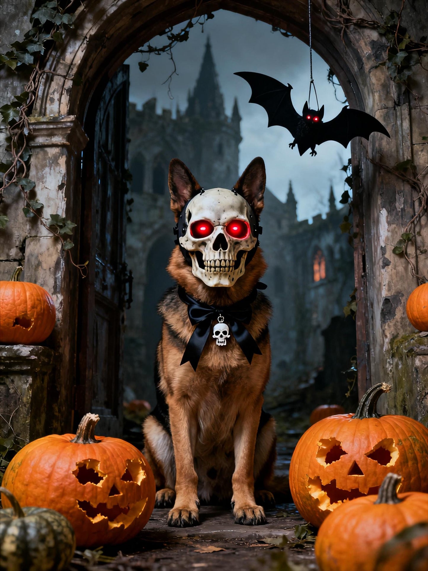2025 Halloween Pet Portrait: Personalized Digital Art Gift (Digital Download)