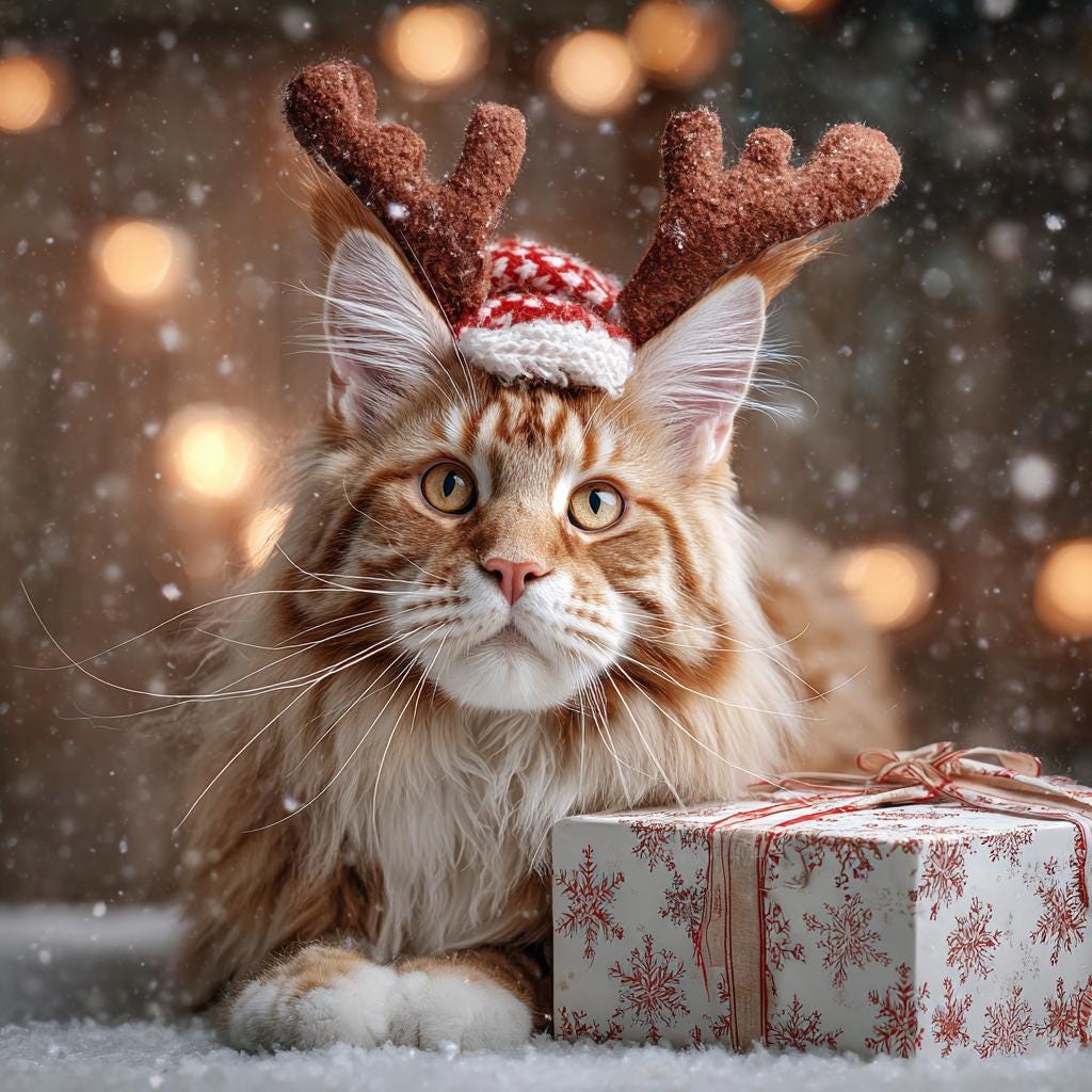 Custom Christmas Pet Portrait: Festive Holiday Wall Art (Digital)