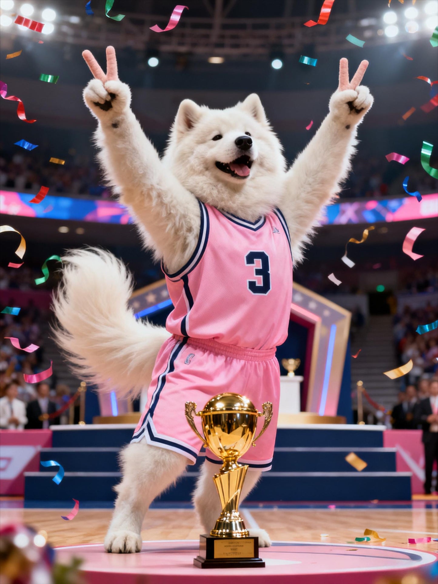 Pet Portrait Midjourney Prompts: Dog Basketball Painting AI Art (PDF)
