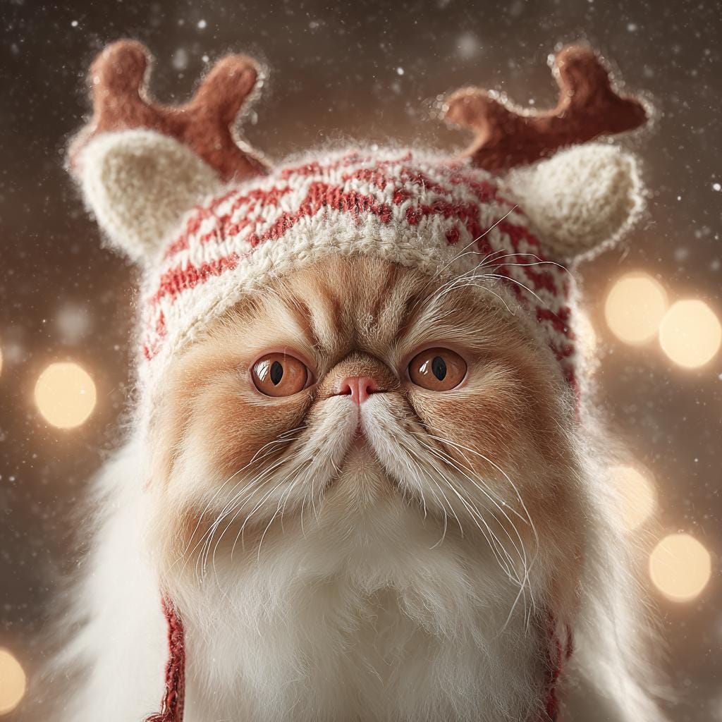 Custom Christmas Pet Portrait: Festive Holiday Wall Art (Digital)