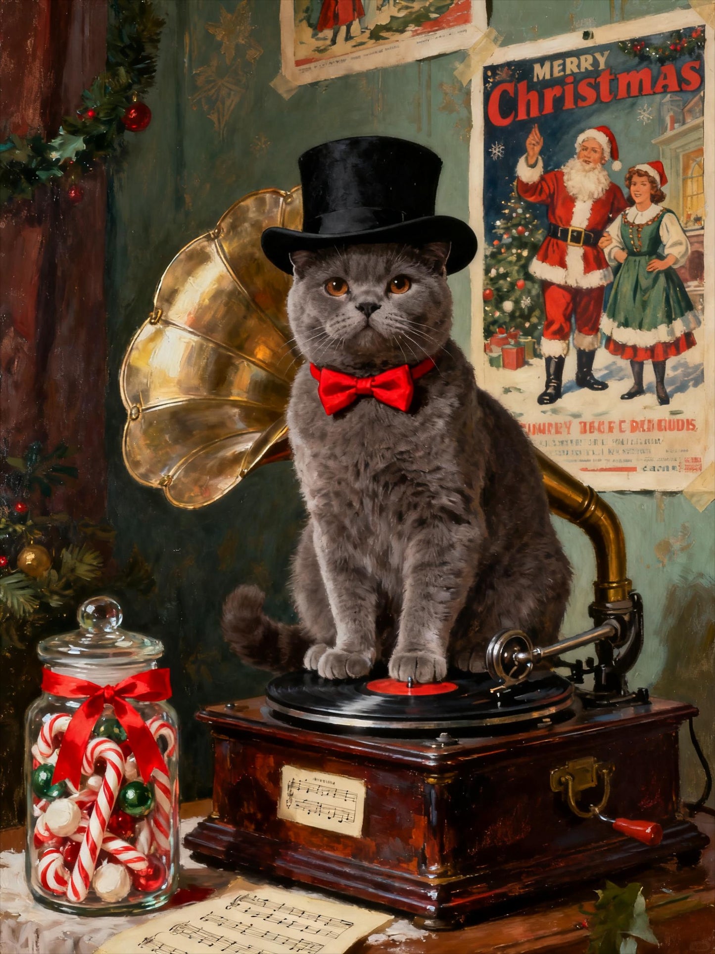 Christmas Pet Portrait Midjourney Prompts: AI Animal Art (PDF)