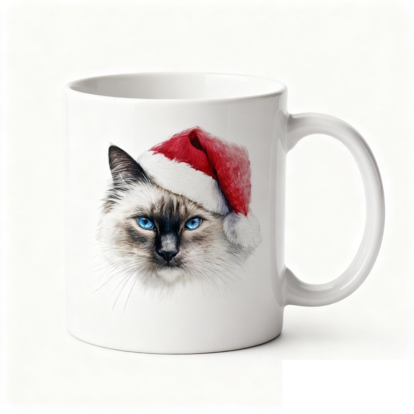 Watercolor Christmas Cats PNG | Festive Santa Hats (Digital Download)