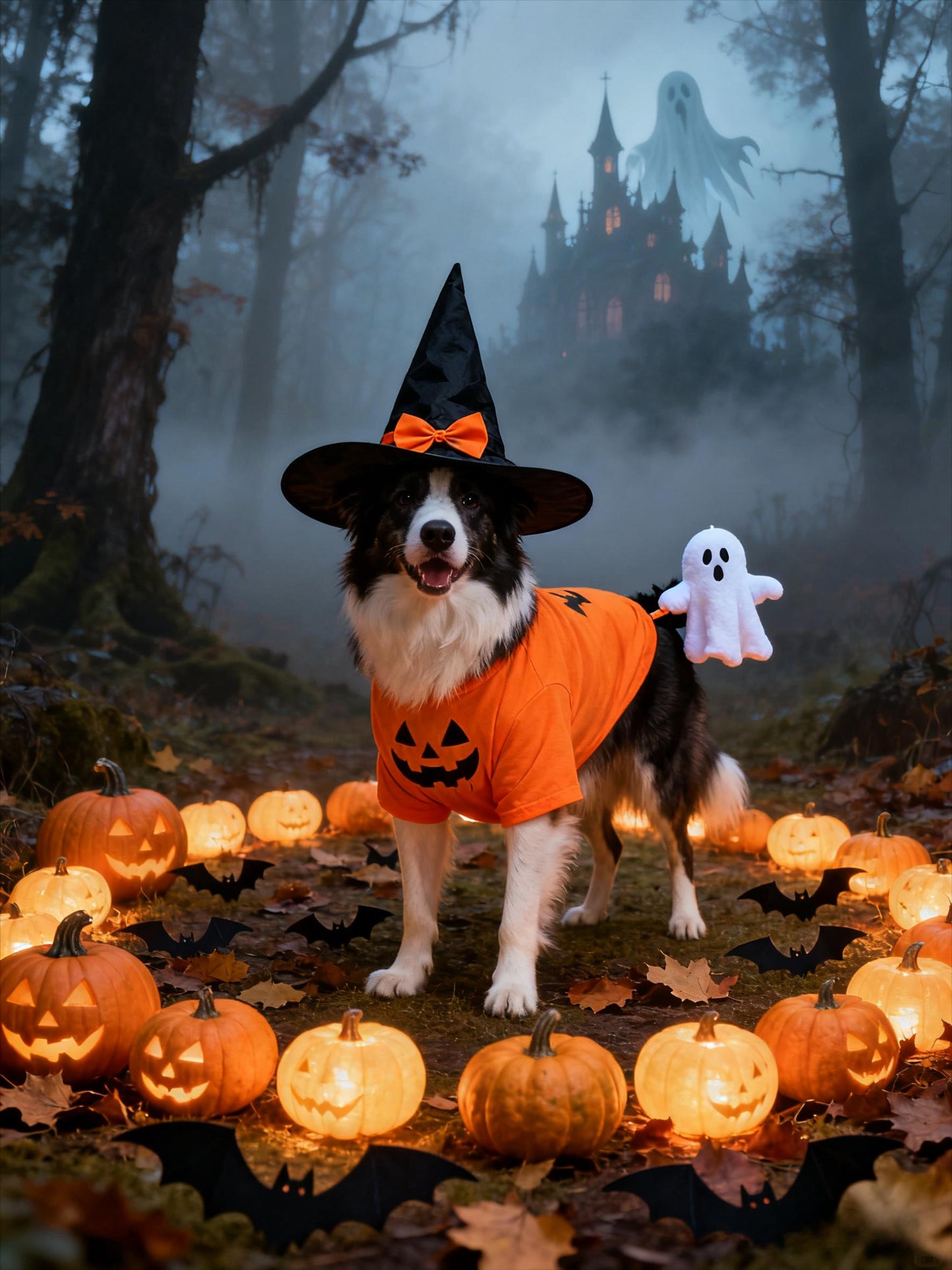 Halloween Pet Portrait Midjourney Prompts: AI Art Painting (Digital Download)