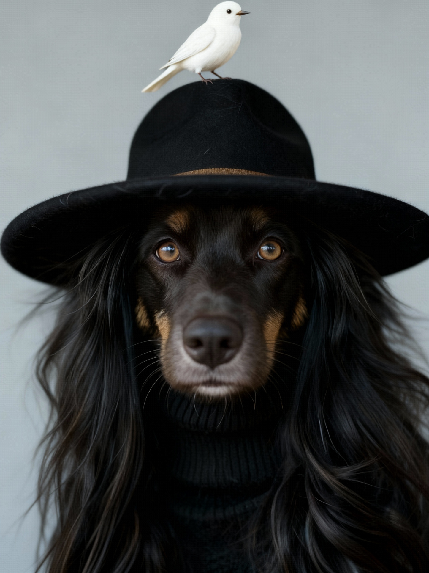 Christmas Custom pet Portrait from photo handsome gentle pet portrait with hat holiday wall art canvas Christmas Dog Portrait Canvas, Floater Frame Pet Gift for pet lover