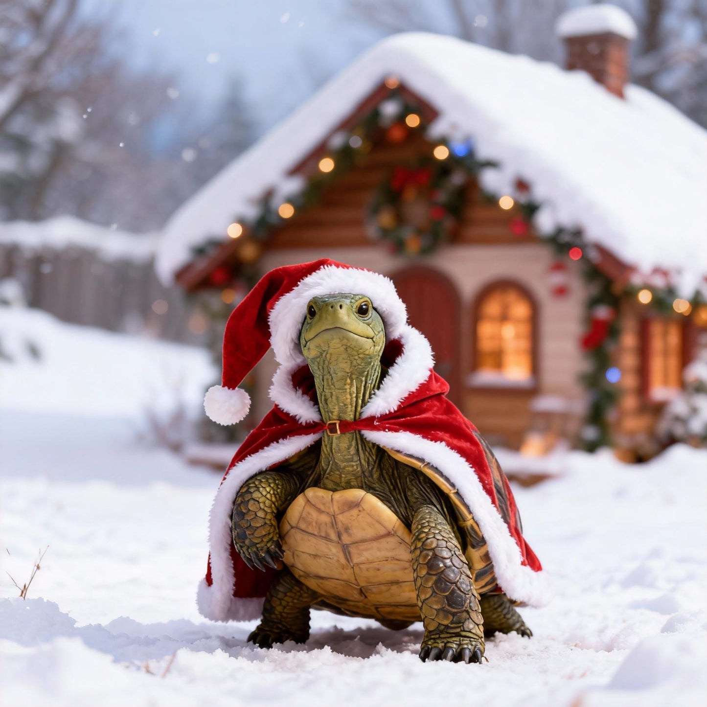 Custom Christmas Pet Portrait, Holiday Wall Art Canvas, Exotic Pet Gift