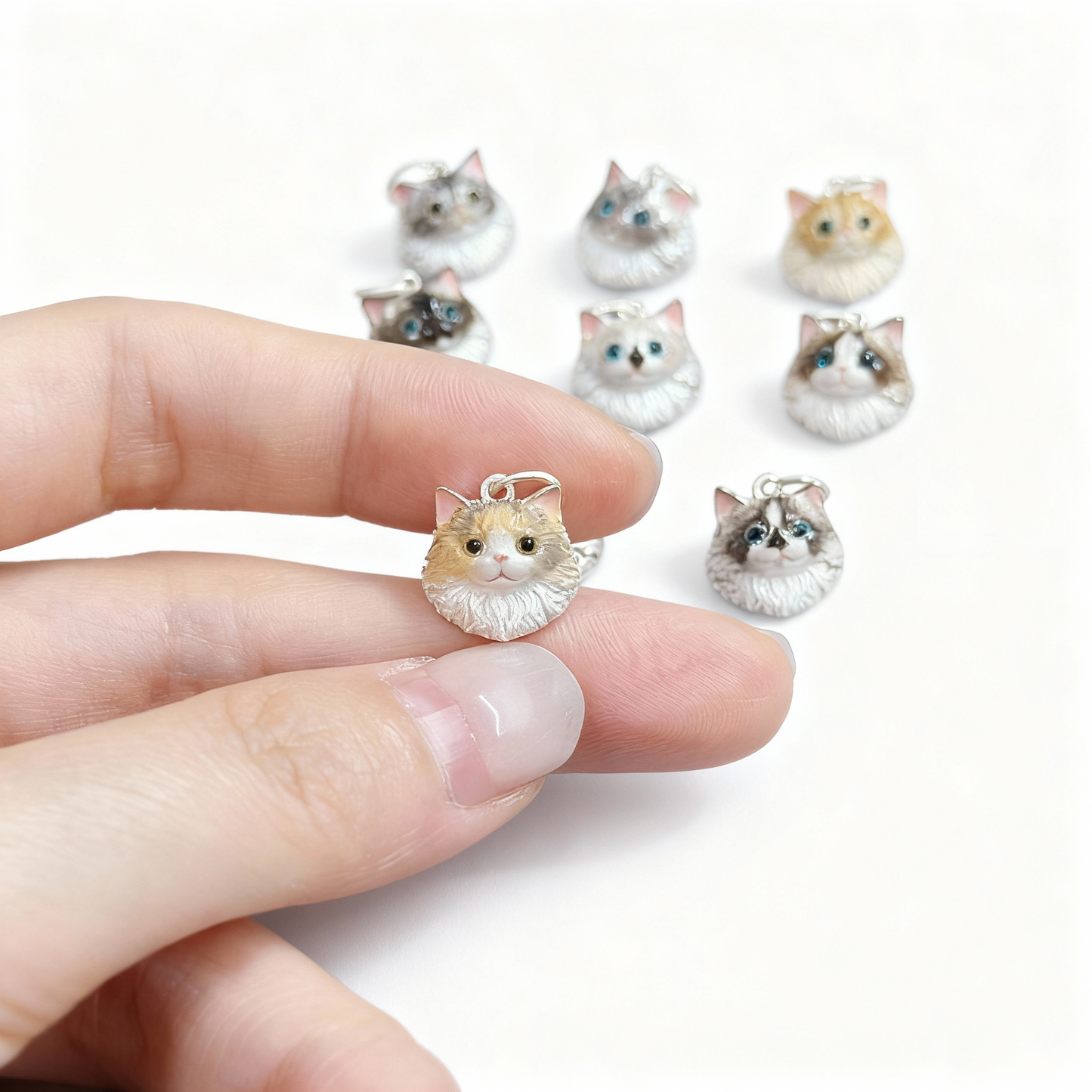 Custom Pet Portrait Necklace Handmade Pendant 99 Sterling Silver Chain Personalized Pet Memorial gift for pet lover