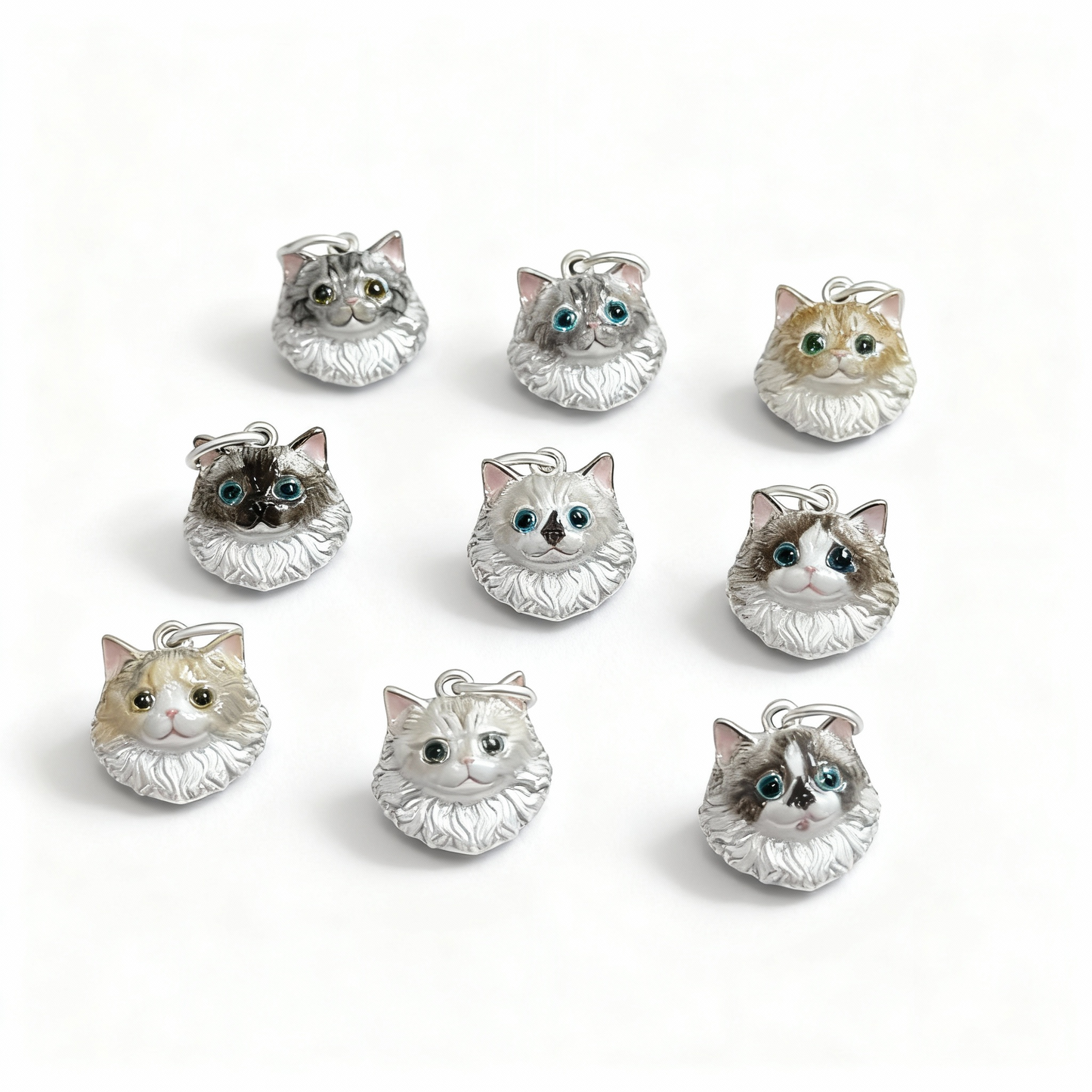 Custom Pet Portrait Necklace Handmade Pendant 99 Sterling Silver Chain Personalized Pet Memorial gift for pet lover