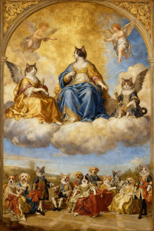 Custom Pet Portrait: Famous Painting Style, Unique Pet Lover Gift (Digital)