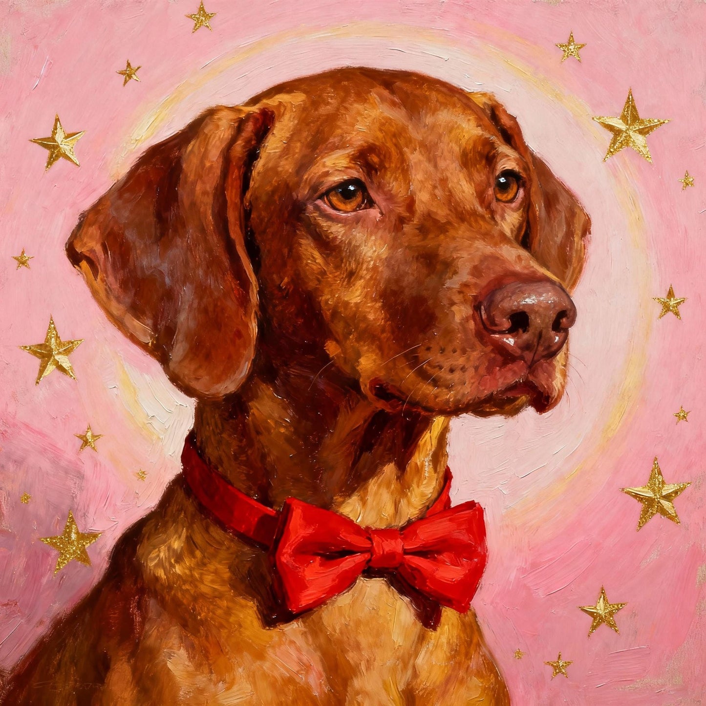 Custom Christmas Pet Portrait Canvas, Festive Holiday Wall Art