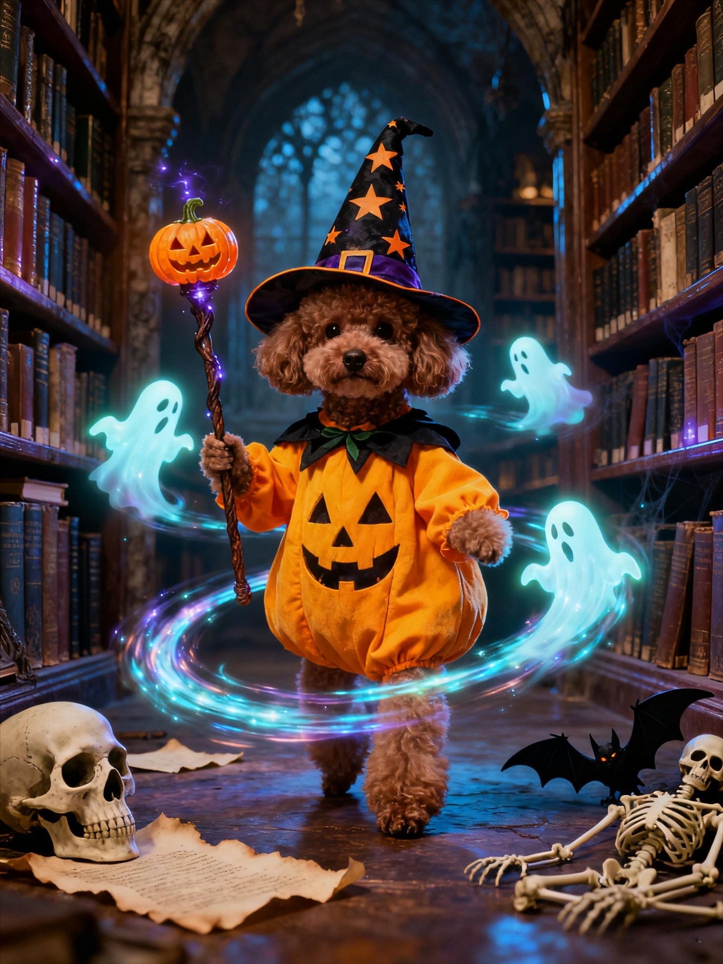 Halloween Pet Portrait Midjourney Prompts: AI Art Painting (Digital Download)