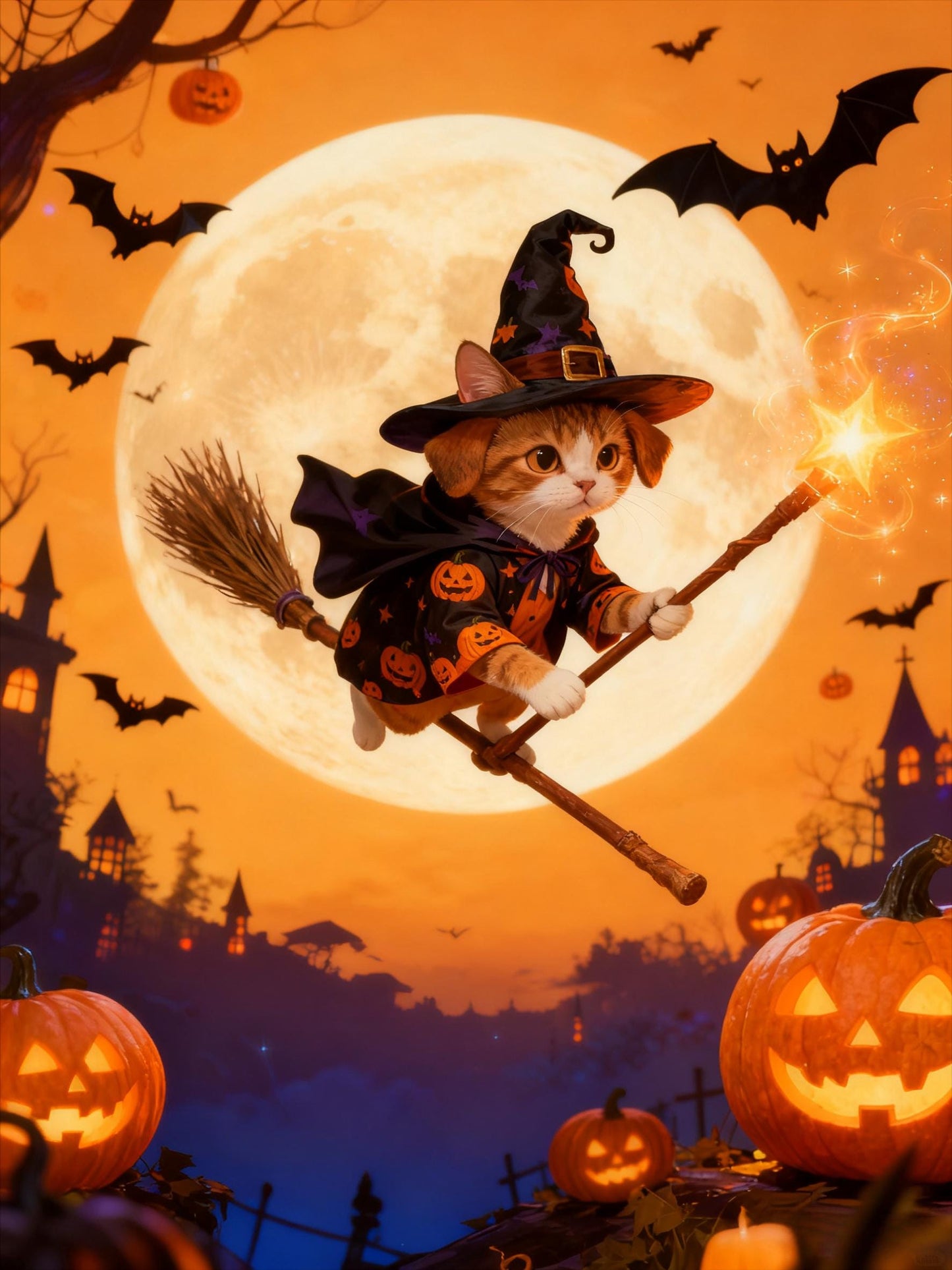 Halloween Pet Portrait AI Art: Midjourney Prompts (Digital Download)