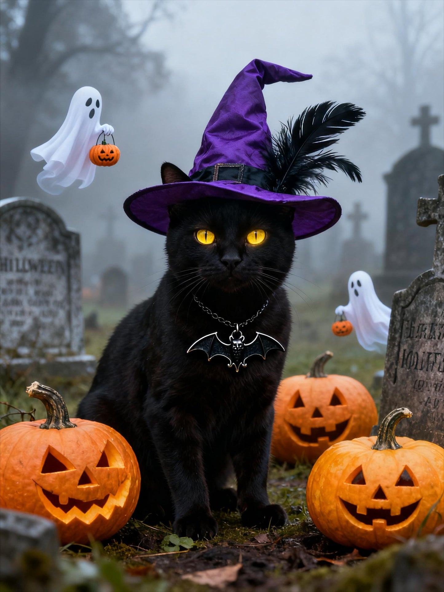 2025 Halloween Pet Portrait: Personalized Digital Art Gift (Digital Download)