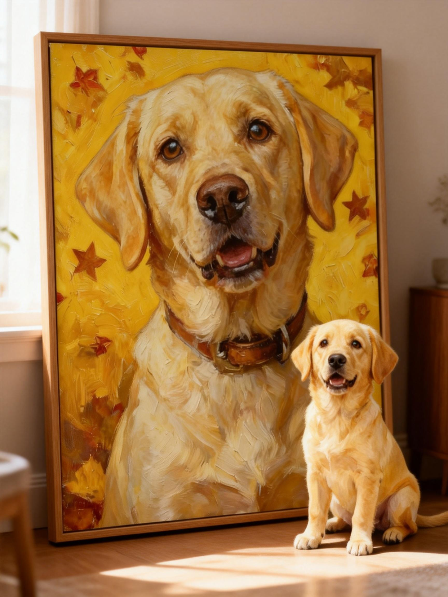 Custom pet Portrait maple leaf  Personalized Gift for her(From Your Photo) | Ready in 24H!&nbsp;