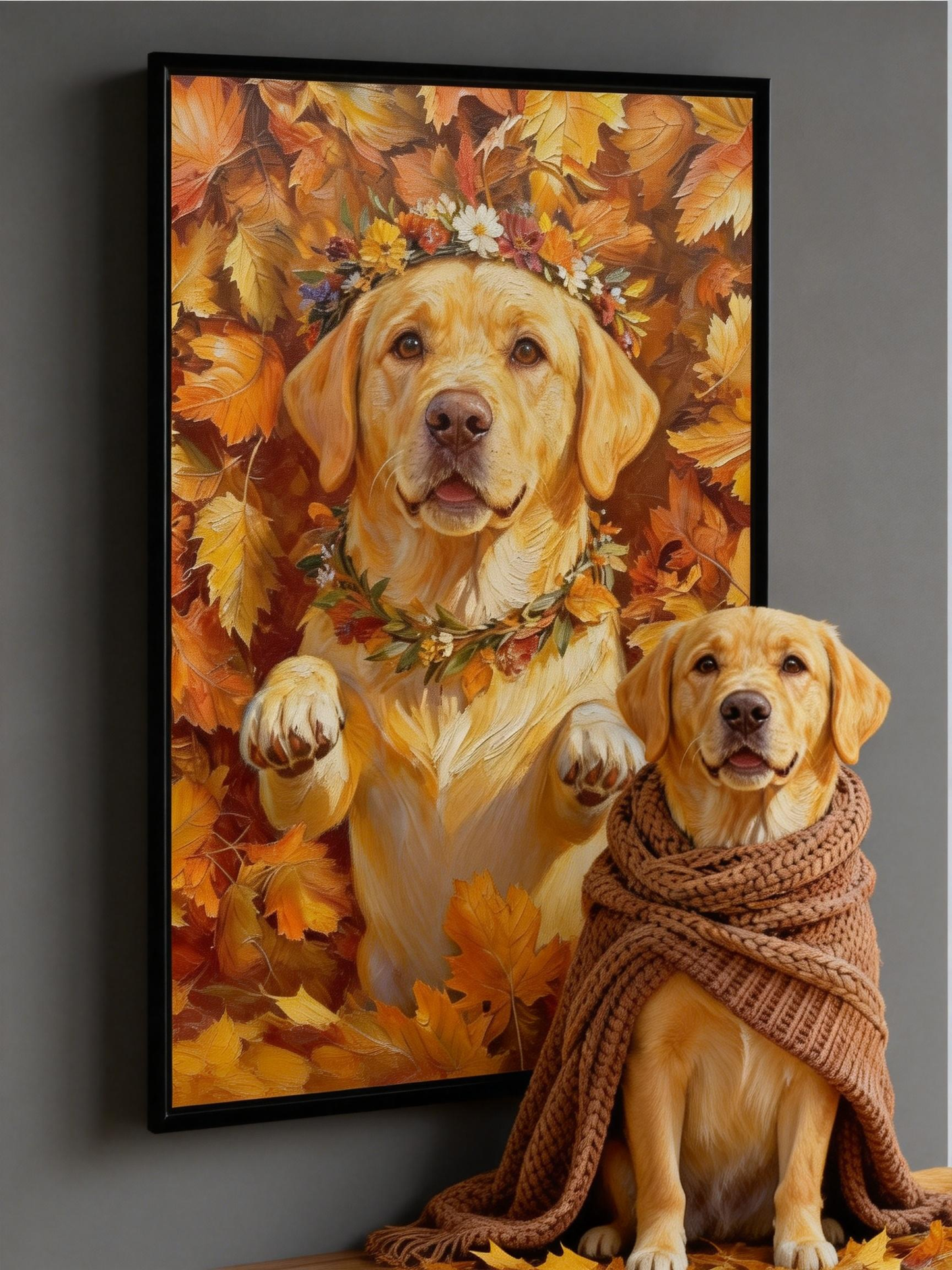 Custom pet Portrait maple leaf  Personalized Gift for her(From Your Photo) | Ready in 24H!&nbsp;