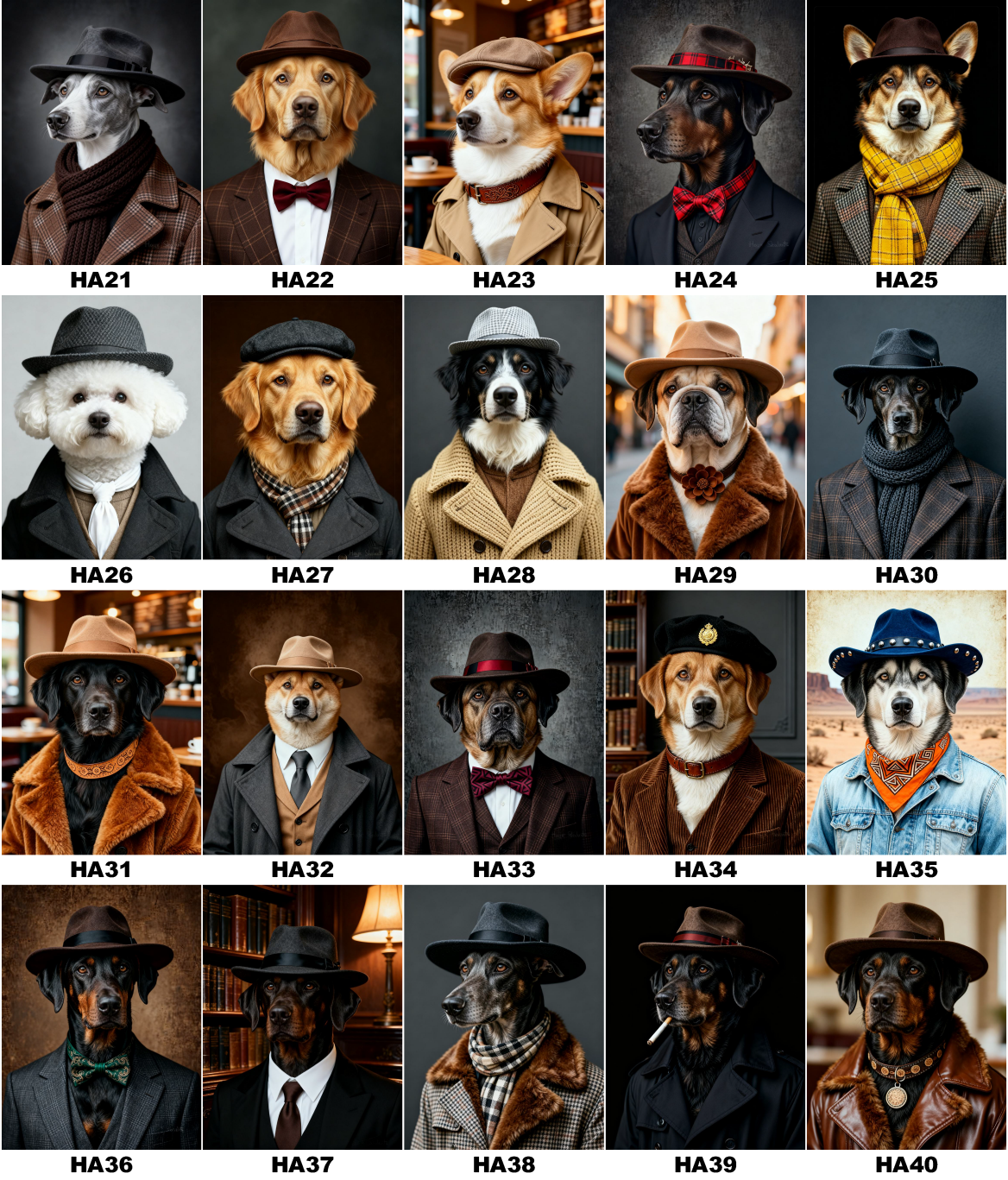 Christmas Custom pet Portrait from photo handsome gentle pet portrait with hat holiday wall art canvas Christmas Dog Portrait Canvas, Floater Frame Pet Gift for pet lover